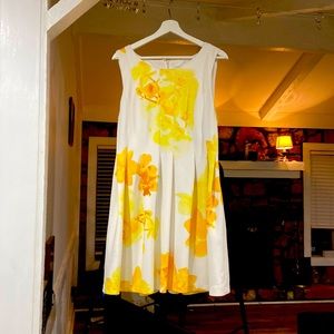 Calvin Klein Sleeveless Floral Fit Flare Dress 14